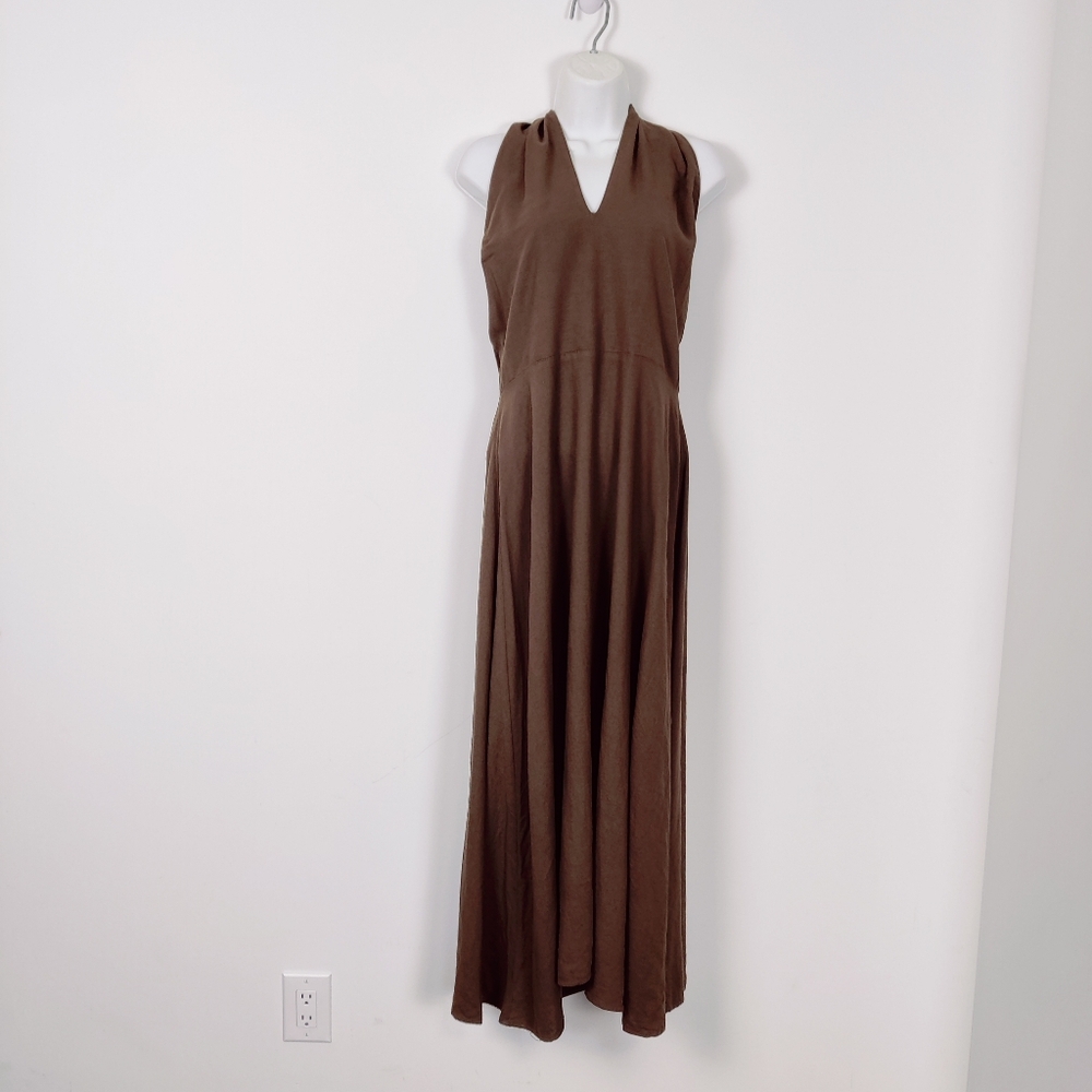 Elegant Brown Maxi Dress